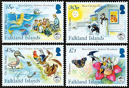 Falklands Øerne - H.C. Andersens eventyr - Postfrisk sæt 4v