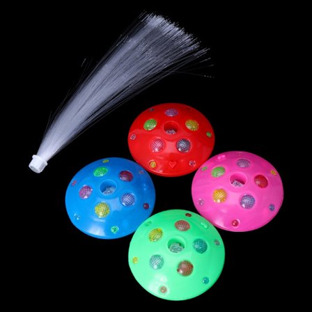 Fiberoptisk Lampa Färgglad LED Festlampa Nattlampa Batteri Heminredning Bröllop