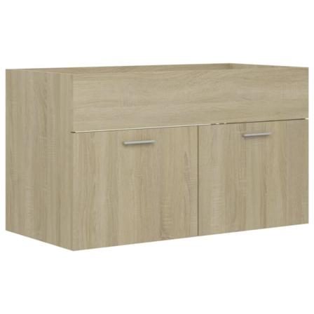 Vidaxl Tvättställsskåp Sonoma-ek 80x38,5x46 Cm Konstruerat Trä Brun