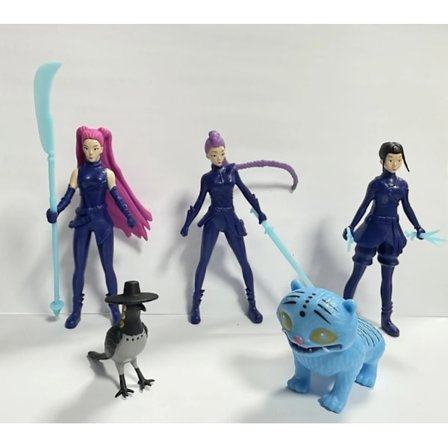 MINISO Demon Hunters Huntrix Kpop Figurer Set - Derpys Tiger Rumi Italian Brainrot Figur Leksakssamling 5PCS Alternativ 1