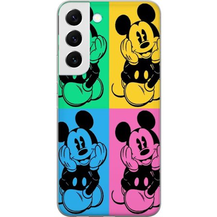 Kompatibelt Mobilskal till Samsung Samsung Galaxy S22+ 5G Mickey Mouse popkonst affisch färgglad Disney retroserie tecknad ikonisk figur Andy Warhol-