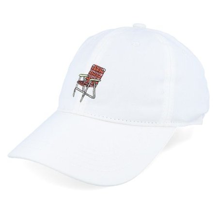 Dedicated - Vit unconstructed Keps - Soft Cap Lawn Chair White Dad Cap @ Hatstore