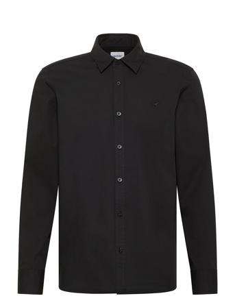 Style Casper Kc Basic T-shirts Long-sleeved Svart MUSTANG*Betinget Tilbud