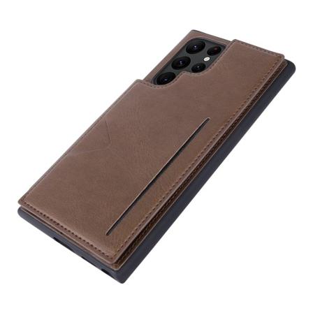 Samsung Galaxy - Etui med kortholder Brun S23 Ultra