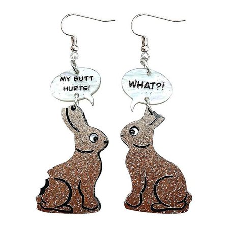 Påskhare örhängen dinglar Funny Talk Söt kanin Påskharar kreativa presenter