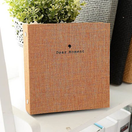 Fotoalbum Scrapbog Linned Kunst Med Beskyttende Film Gem Billeder Permanent 3 Tommer 100stk Khaki