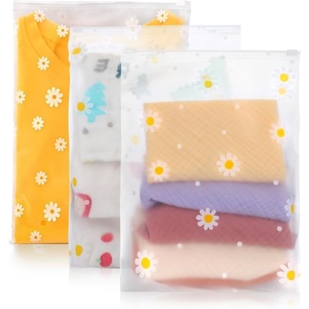 25 stk. Gjenbrukbare Ziplock-poser, 20 x 25 cm Små Plastposer for Sykehus, Reiseklær, Oppbevaring