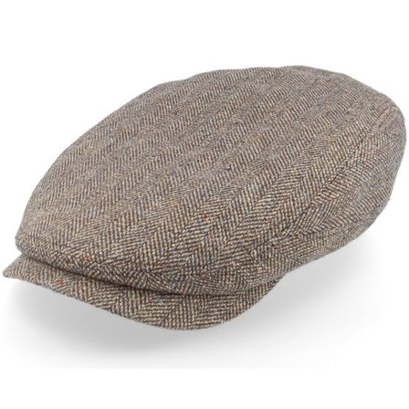 Stetson - Brun flatcap Keps - Driver Cap Silk Brown Flat Cap @ Hatstore