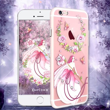 Kavaro Tipsy Skal med Swarovski Stenar till iPhone 6(S) Plus - Pink Fairy