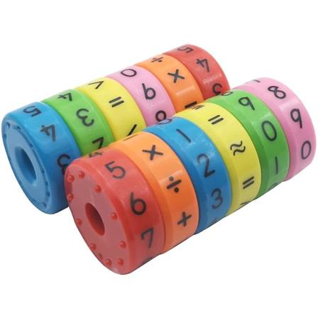 2 magnetiska matematikleksaker som räknar kulramsnummersymboler Lärverktyg, slumpmässiga färger