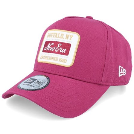 New Era - Röd adjustable Keps - Washed Patch Cherry A-Frame Adjustable @ Hatstore