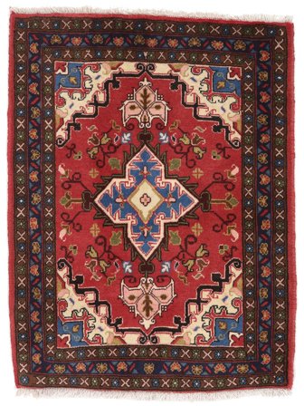 Orientalisk Ardebil Matta 67X87 Svart/Mörkröd Ull, Persien