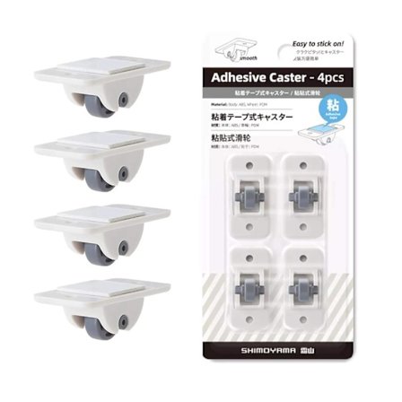 4 st Mini-hjul Självhäftande 360 Grader Svängbar Universal