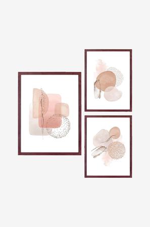 House Nordic - Set med ramar Aspen, 3-pack - Brun - Ramar - Från Homeroom