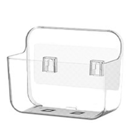 Clarity Veggholder Klar Kosmetisk Oppbevaring Baderomshylle Ingen boring Dusjsjampoholder for kjøkken Liten