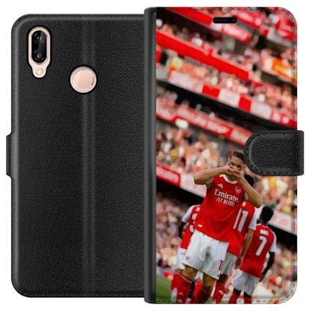 Kompatibelt Lommeboketui til Huawei P20 lite Arsenal fotball – Martin Ødegaard målfeiring i rød drakt