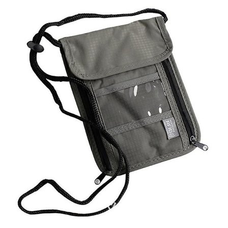 Reise Nylon Skulderveske Crossbody Bag RFID-blokkerende Passholder (med Klar PVC-vindu)