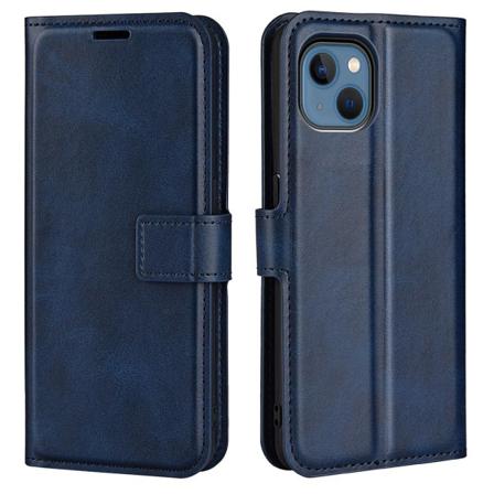 Textured Pu Leather Fodral Till Iphone 14 - Blå Blå