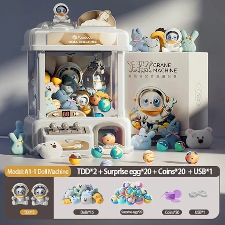 Wltoys Doll Machine Mynt Operated Play Game Mini Claw Catch Toy Machines Dolls Sweets Machine Barn Interactive Toys