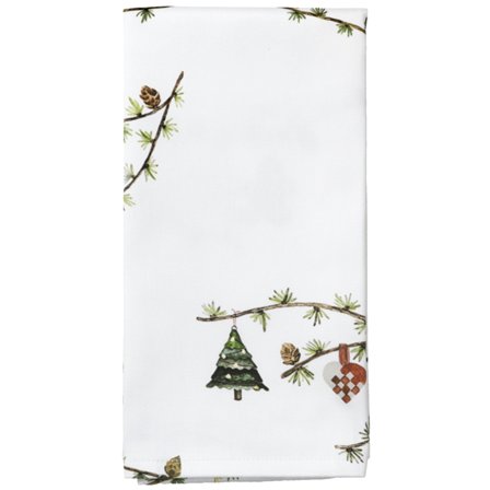 Kähler Hammershøi Christmas Stofervietter 45x45 cm, hvid, 4 stk. | KitchenOne