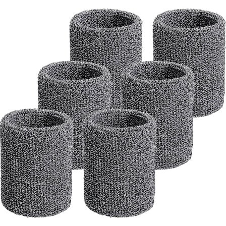 6 stk. Sports Armbånd Absorberende Svedbånd til Fodbold Basketball, Løb Atletiske Sportsgrene