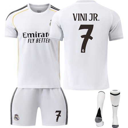 2526 Uusi Real Madrid jalkapallopaita lyhyillä hihoilla aikuisille ja lapsille - Useita tyylejä No.7 VINI JR. No.7 VINI JR.