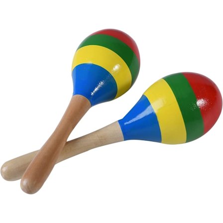 Maracas Hand Percussion Rattles, Träslagverktyg för Rumba Shaker för Barn och Vuxna, Set om 2