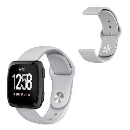 Fitbit Versa 2 / Versa Lite silikoninen kellonauha - Harmaa