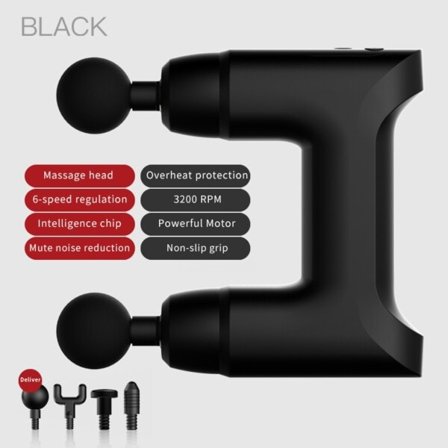 Massage pistol dobbelt hoveder massage pistol dyb væv elektrisk massager hals krop muskel stimulering