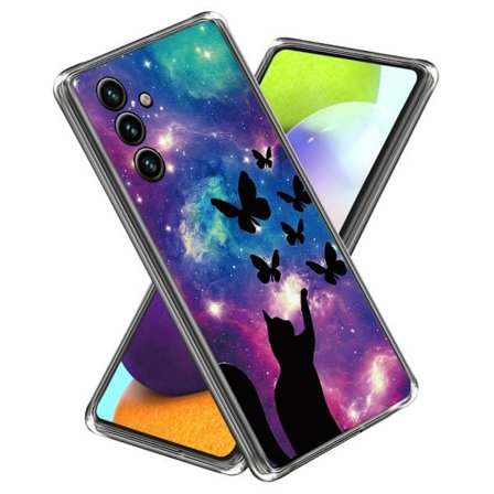 Deco Samsung Galaxy A54 Suojakotelo - Kissa And Butterflies