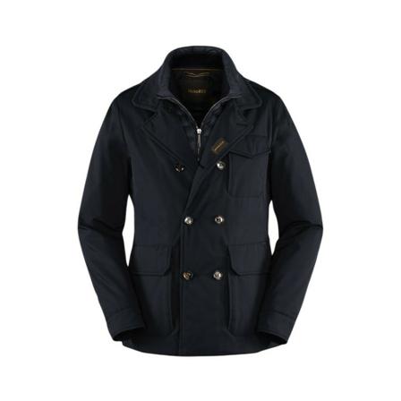 Moorer, Boeri-Wco Jacket Blauw, Heren, Maat:2XL,suede
