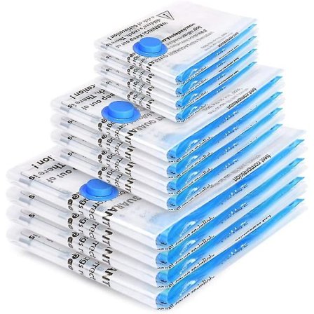 Vakuumförvaringspåsar Set med 12 påsar 4 * 100x80 + 4 * 80x60 + 4 * 60x40cm