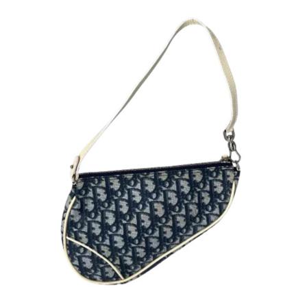 Dior Vintage, Pre-owned Shoulder Bags Blauw, Dames, Maat:ONE Size,leer