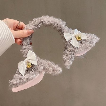 Fåreører Pandebånd Bowknot Head Hoop GRÅ