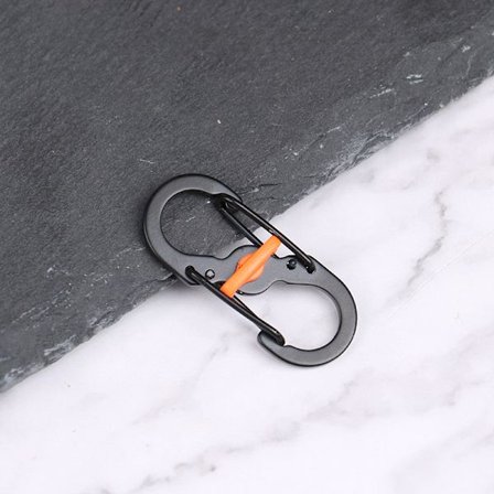 Rustfri stål karabinhage med lås nøglering Anti-tyveri udendørs