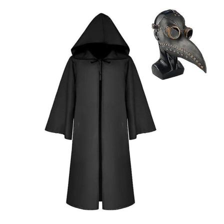 Pestelege Reaper Cosplay Voksen Barn Karneval Halloween Kostyme Med Steampunk Maske_nn V Black with mask 145 (kids)