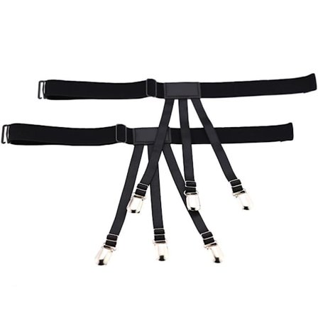 Mansjettskjorte Herre Elastiske Bukseseler Skjorte Strømpebånd (W-Stil)