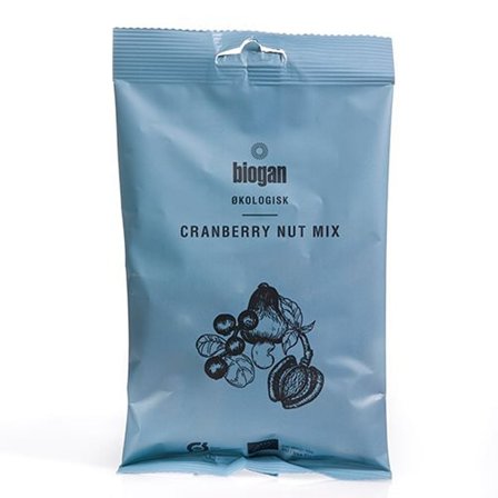 Biogan Cranberry Nut Mix Ø 100 g, Helse & Madvarer, Tørret Frugt & Nødder, Tørret Frugt