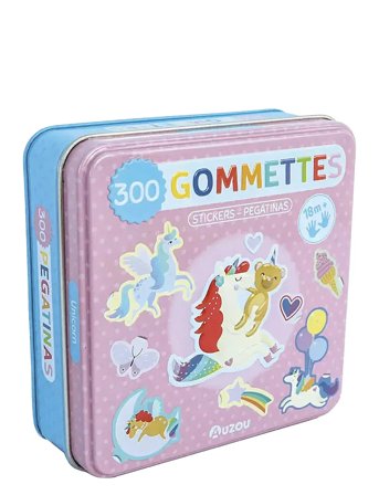 Auzou | Stickers In Metallic Box - Unicorns | ONE SIZE
