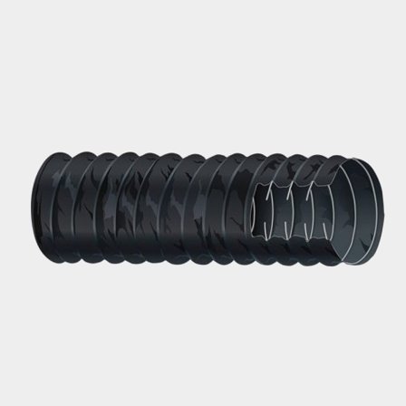 Tuyau de ventilation Shields, avec spirale en acier, 76 mm (3′′), 15 mètre, noir