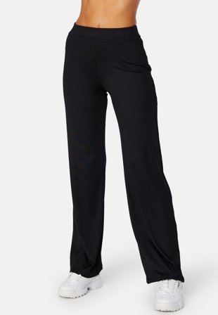 BUBBLEROOM Karla rib trousers Black Klær