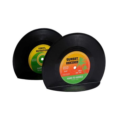 2 kpl Vintage Kirjatuki Levyn Muoto ABS Kirjatuki Raskaaseen Käyttöön Koristeelliset Kirjapidikkeet Hyllyille Pöydälle (LGL)