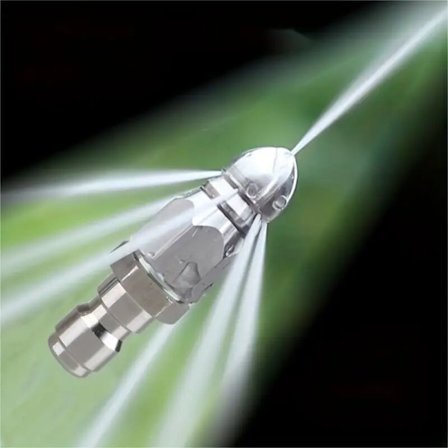 2 stk avløpsdyse for høytrykksspyler, avløpsdyse i rustfritt stål, med 1/4 tommers hurtigkobling for høytrykksspyler, 5000 PSI, reservedeler og 