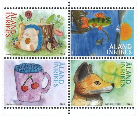 Åland - Børnenes Åland - Postfrisk hæfteblok 4v