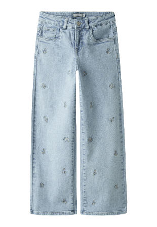 Name It NKFROSE WIDE EMB JEANS 2010-FR Dam Blå 140