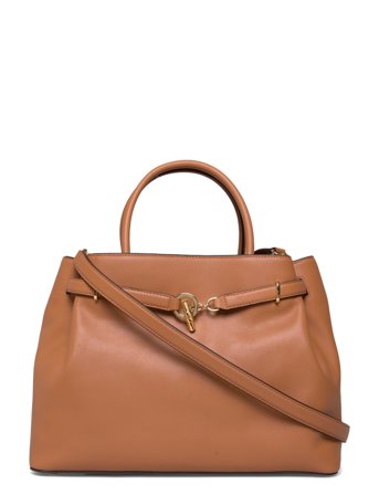 Lauren Ralph Lauren Leather Large Blaike Satchel - Brown - ONE SIZE