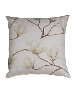 Putetrekk med trykt motiv Magnolia 1-pk Sand