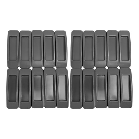 10 sæt multifunktionelle forsænkede dørhåndtag, stansfri, planmonteret træk til glas, skab, vindue