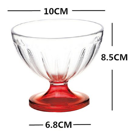 250 ml Salaattikulho jälkiruokamyllylle Shake Goblet Glass Kohokuvioitu I