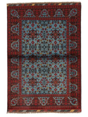 Kunduz Rug Oriental Black/Dark Red (Wool, Afghanistan)